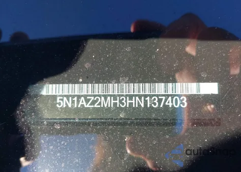 2017 Nissan Murano Sv from USA, damaged, VIN 5N1AZ2MH3HN137403